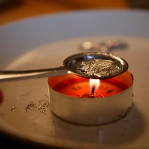 melting lead candle