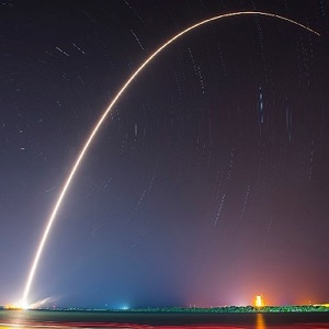 rocket launch trail