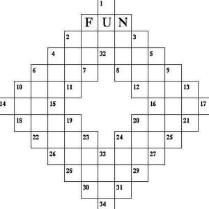 Image of first crossword from NY World.
