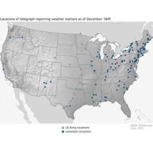 telegraph weather stations 1849